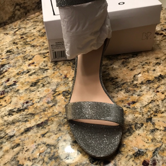 4 in. Dark Silver ankle heels. - Picture 2 of 3